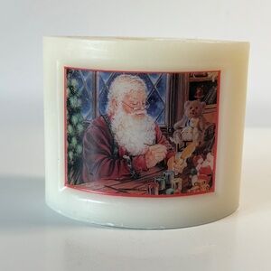 Dona Gelsinger Holiday Glow Art Collection Santa Candle NEW Vintage Unscented